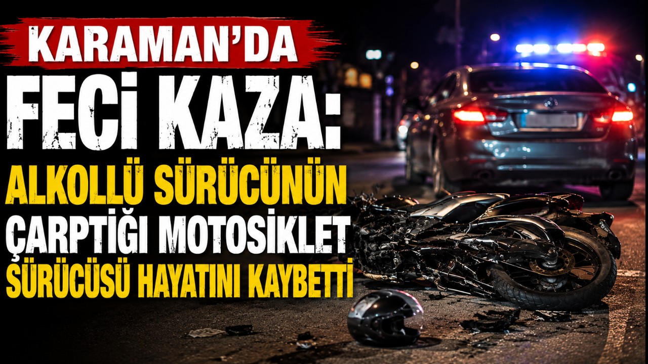 Karaman'da Feci Kaza: Alkollü Sürücünün Çarptığı Motosiklet Sürücüsü Hayatını Kaybetti