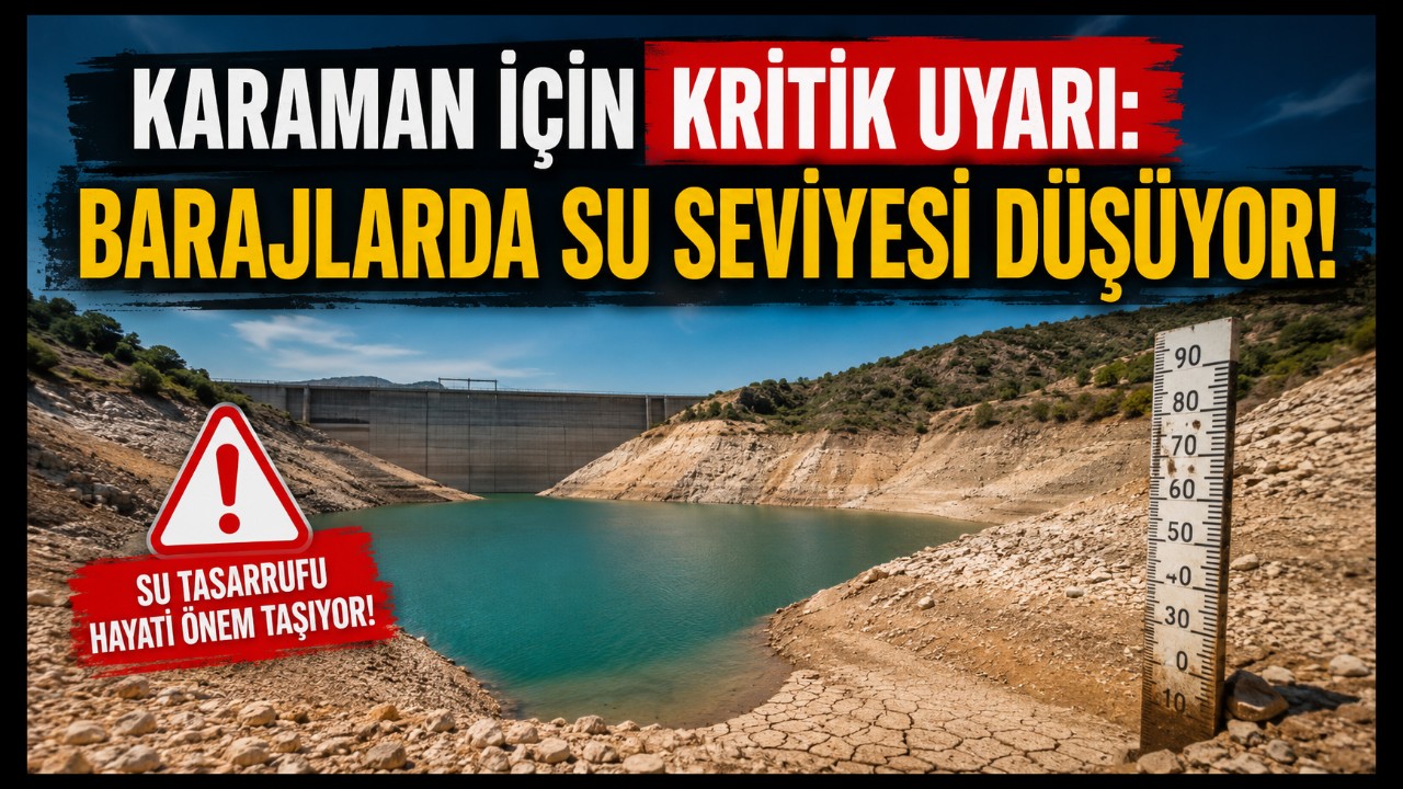 Karaman için kritik uyarı: Barajlarda su seviyesi düşüyor!
