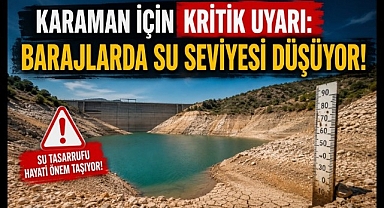 Karaman için kritik uyarı: Barajlarda su seviyesi düşüyor!