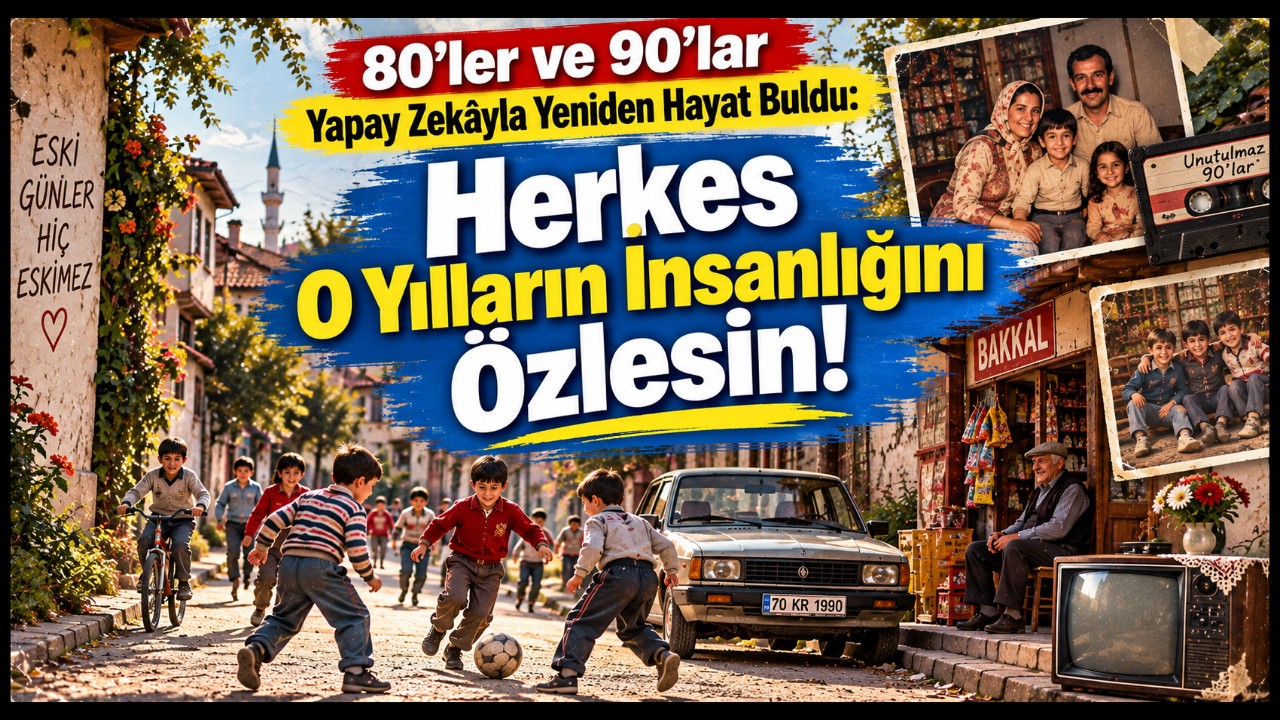 80'ler ve 90'lar Yapay Zekâyla Geri Döndü: Özlediğimiz Fotoğraflar Değil, O Yılların İnsanlığı Değil Mi?