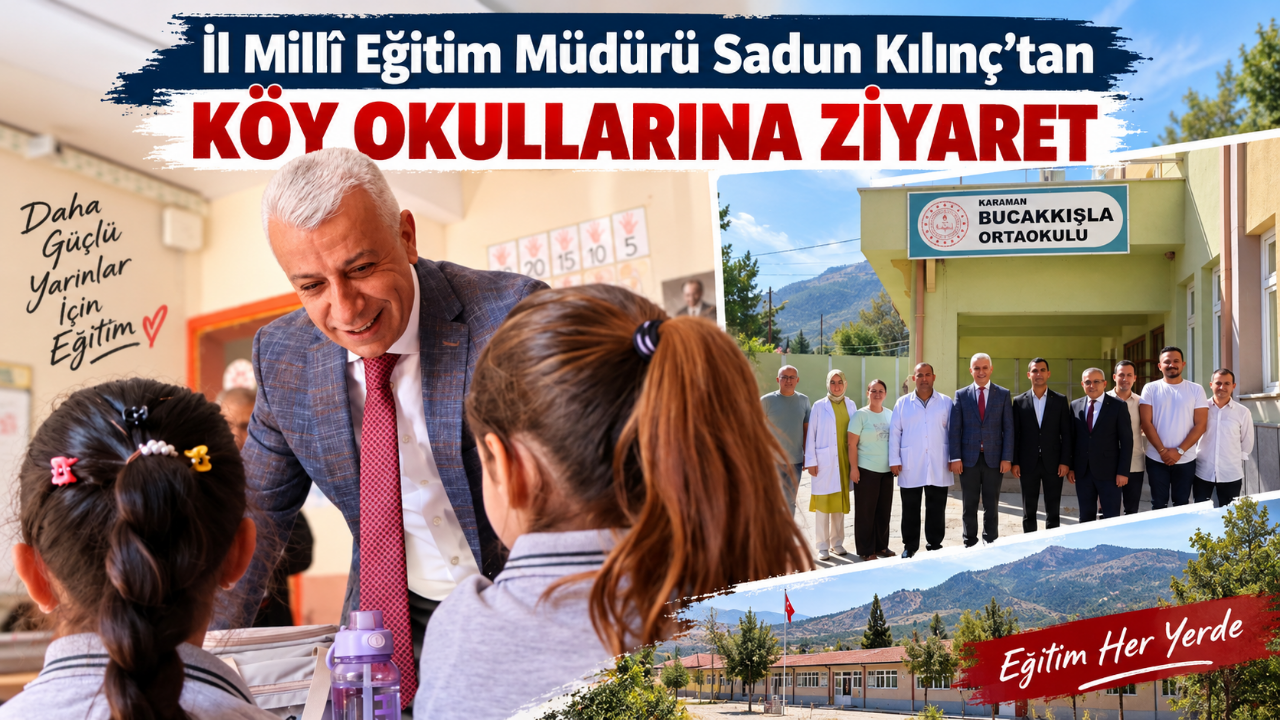 İl Millî Eğitim Müdürü Sadun Kılınç'tan Köy Okullarına Ziyaret