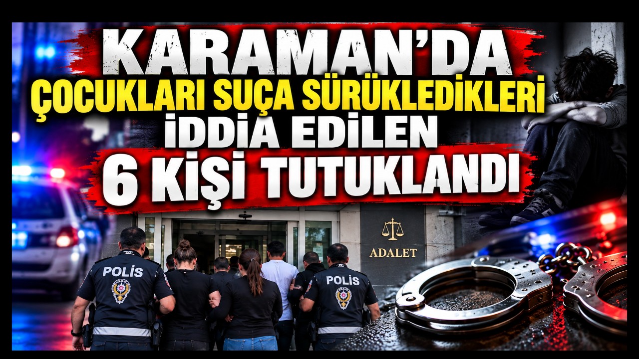 Karaman'da Çocukları Suça Sürükledikleri İddia Edilen 6 Kişi Tutuklandı