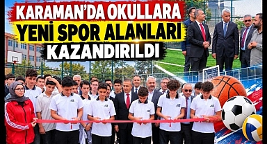 Karaman'da Okullara Yeni Spor Alanları Kazandırıldı