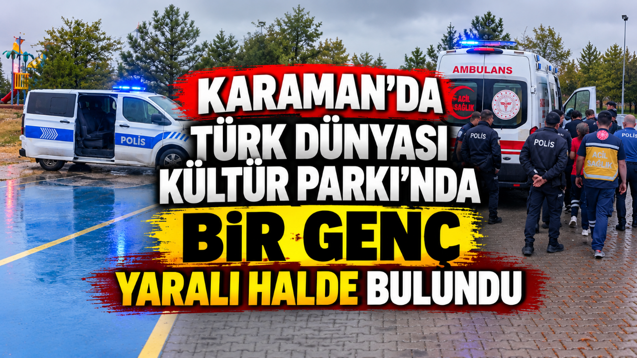 Karaman'da Türk Dünyası Kültürl Parkta Yaralı Genç Bulundu