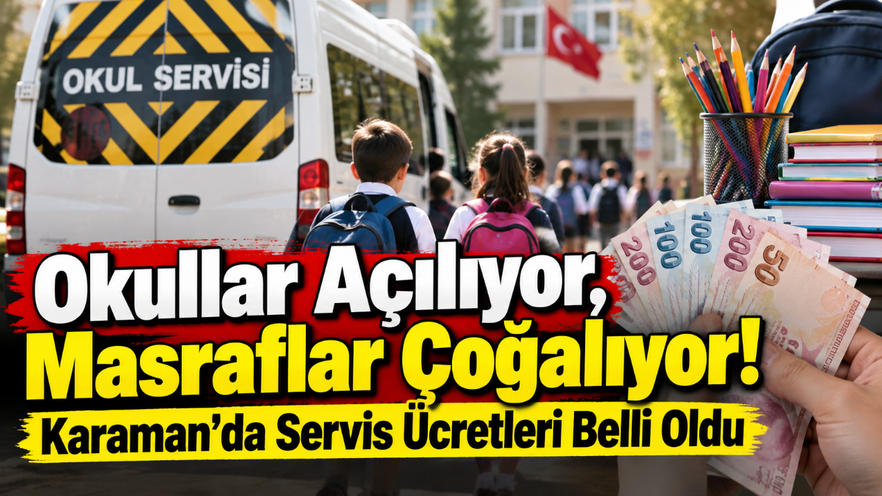Okullar Açılıyor, Masraflar Çoğalıyor! Karaman'da Servis Ücretleri Belli Oldu