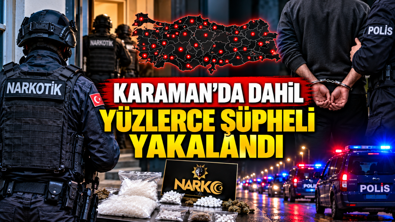 Uyuşturucu Operasyonu! Karaman Dahil 71 İlde Yüzlerce Şüpheli Yakalandı
