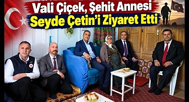 Vali Çiçek, Şehit Annesi Seyde Çetin'i Ziyaret Etti