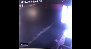 Kaza anı güvenlik kamerasında